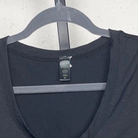 Banana Republic Tank Top Sleeveless‎ Scoop Neck Stretch Black Blouse XL Career - Picture 3 of 3